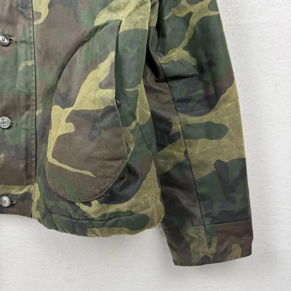 Freemans Sporting Club Mens XL Camo Waxed Cotton Jacket Shearling Lined USA - Picture 3 of 12
